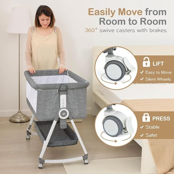 Limited Time Deals 56% off with code 20KWADZF 4 in 1 Baby Bassinet Bedside Sleeper - Image 2
