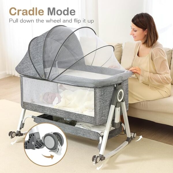 Limited Time Deals 56% off with code 20KWADZF 4 in 1 Baby Bassinet Bedside Sleeper - Image 3