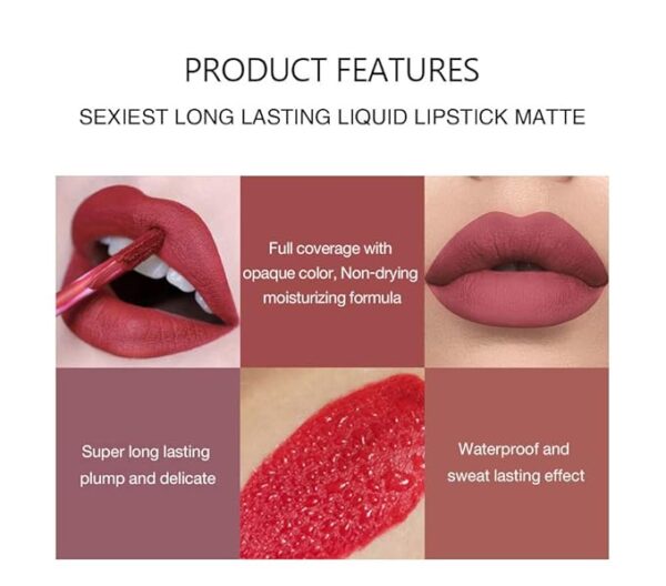 Best deals 24% off 6Pcs Matte Liquid Lipstick Makeup Set, - Image 2
