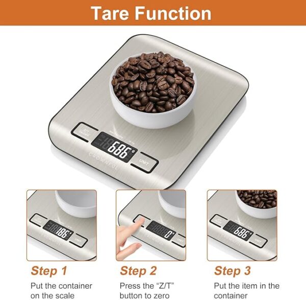 Digital Kitchen Scales with Built-in Coin Battery Limited time deal 53% off - Image 2
