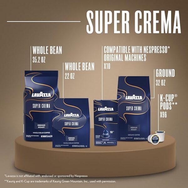 Lavazza Super Crema Whole Bean Coffee Limited time deals 20%off - Image 3