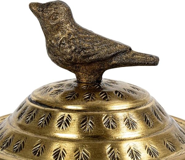 Big Spring Deals 49%off Creative Co-Op, Brass Round with Bird Finial, Finish - Image 2