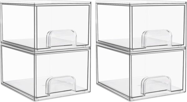 Big Spring Deal 50%off ,Plastic Storage Bins For Vanity, Undersink, Kitchen
