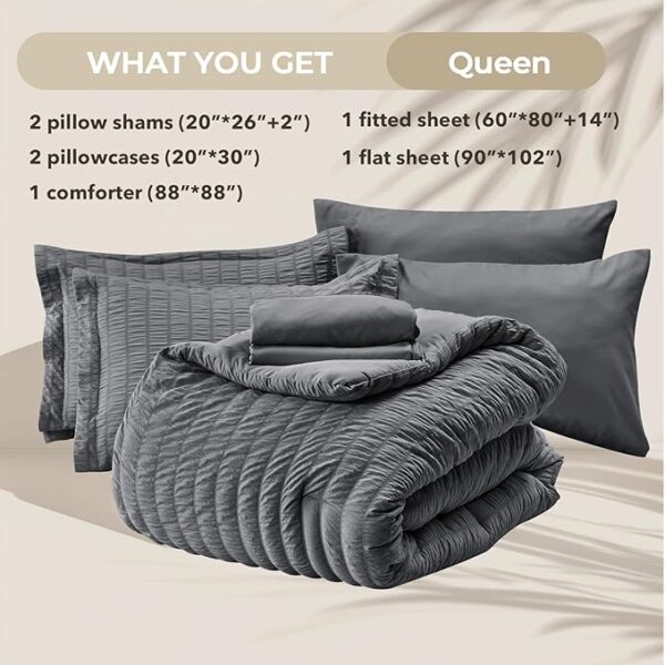 Limited time deals 33%off  Bedroom, Bedding Set with Comforters, Sheets, - Image 2
