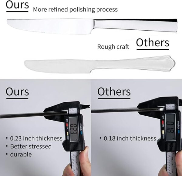 Best deal 11%off 45 Pcs Silverware Set for 8, Durable Stainless Steel Flatware Set Cutlery Utensil Sets with Knives, - Image 3