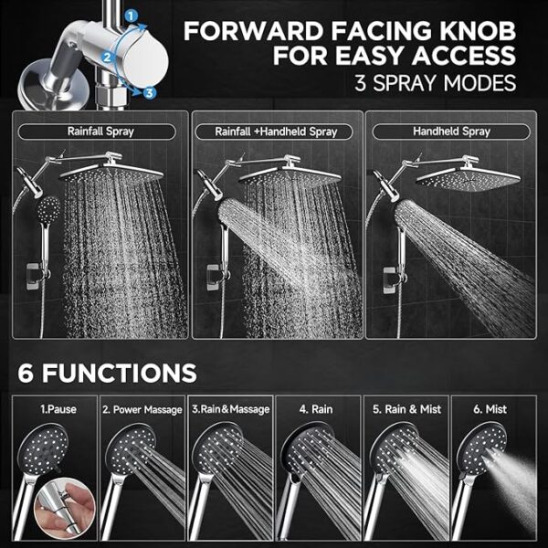 Limited time deals 44%off  Showerhead Combo with Arm for Bathroom - Image 2