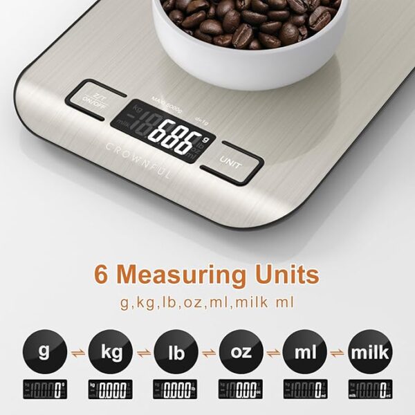 Digital Kitchen Scales with Built-in Coin Battery Limited time deal 53% off - Image 3