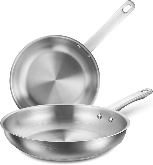 Limited Time Deals 50% off with code 5036O1Y8 Stainless Steel Pan-Set Of 2