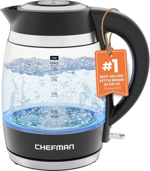 Limited time deals 15%off Chefman Electric Kettle, 1.8L 1500W,